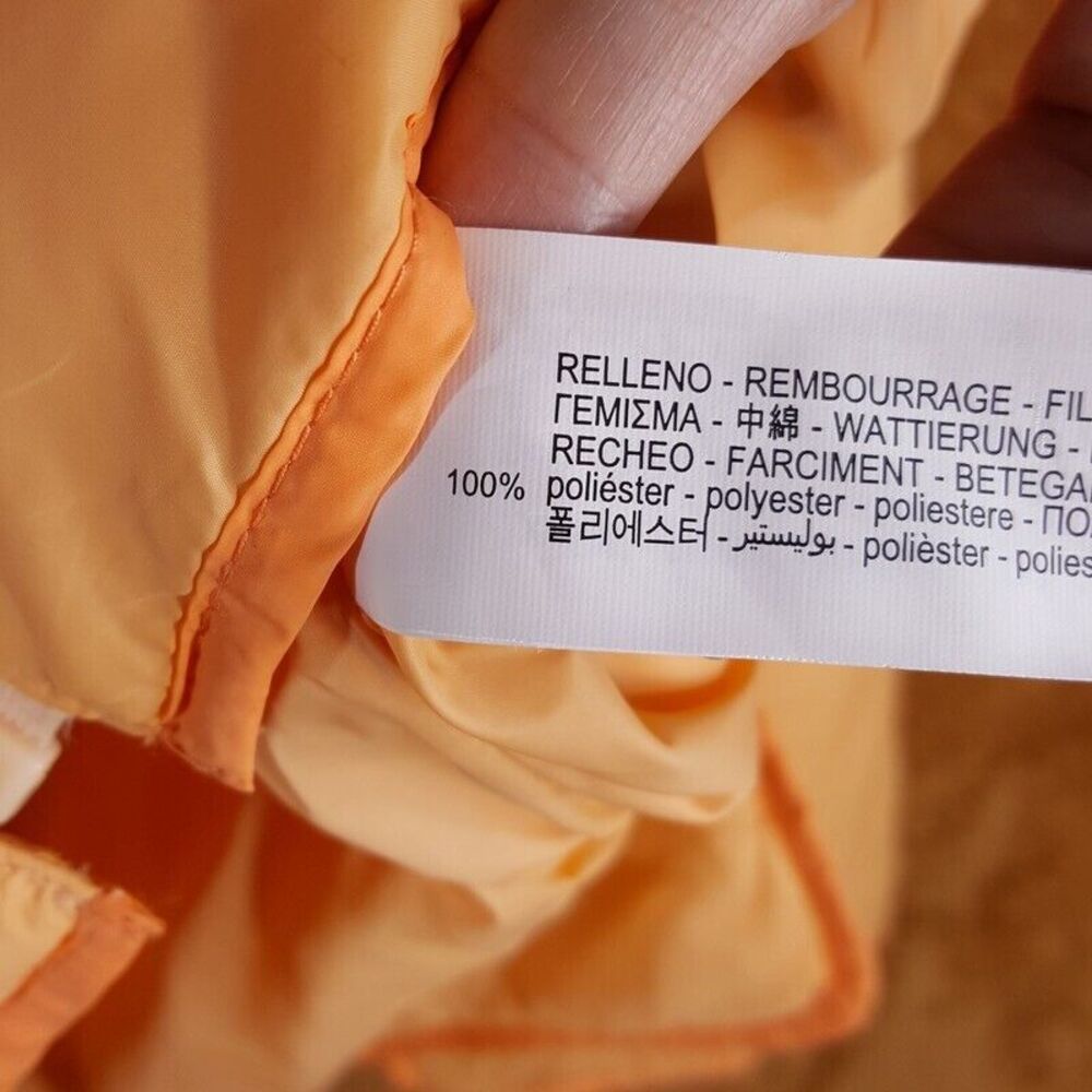 ZARA Jacket Girls Size 11 Orange Puffer Lightweight Packable Boxy - Picture 6 of 9
